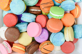 pile of colourful macarons